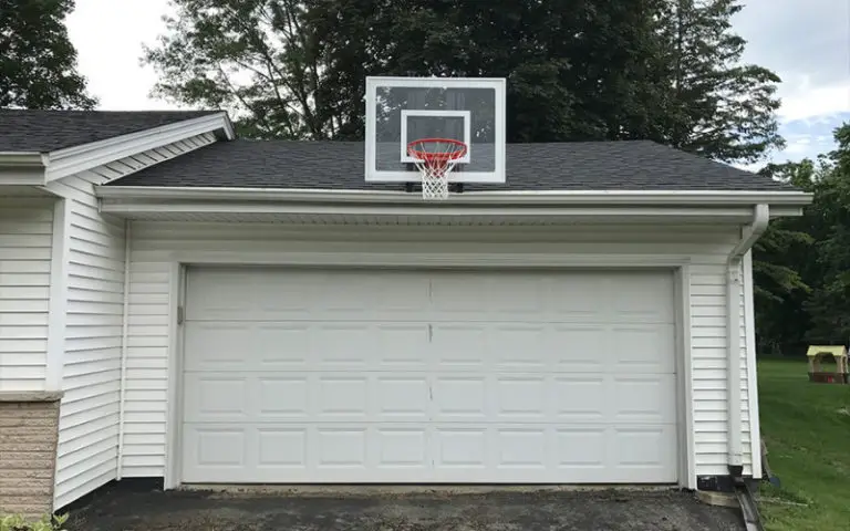 How To Mount Basketball Hoop On Garage www.backyardcaring.com