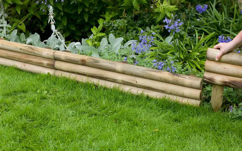 Make Log Border Flowerbed